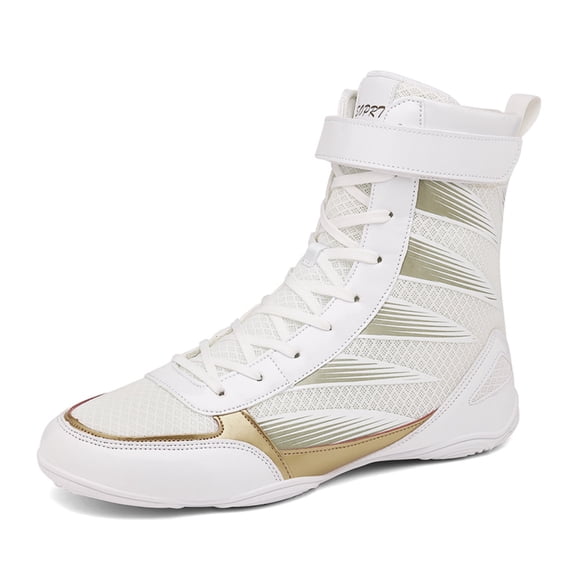 SKIUHS Men's High-Top Boxing Shoes - Non-Slip Sole & Ankle Support for Boxing Training & Competitive Matches