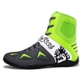 thumbnail image 1 of SKIUHS Men's High-Top Boxing Shoes - Stylish Patterned, Breathable Fabric & Microfiber with Non-Slip Sole & Ankle Support for Boxing Training & Matches, 1 of 7