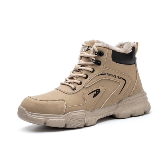 SKIUHS Men's High-Top Stylish Safety Shoes - High-Grade Security, Lightweight Waterproof Composite Toe & Thick Slip-Resistant Work Sneaker