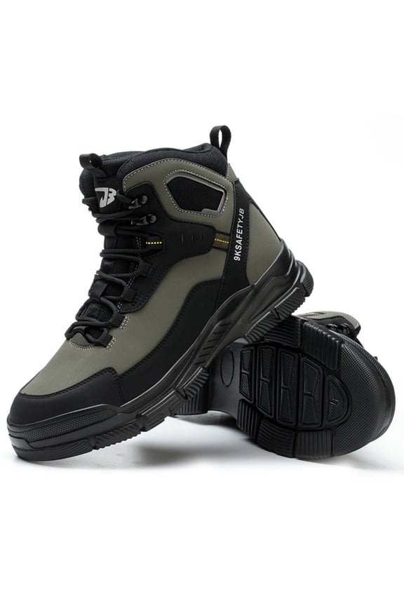 Men's Mid-Cut Safety Boots - Composite Toe & Slip Resistant Sole