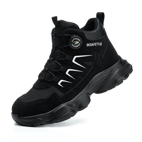 SKIUHS Men's Safety Work Boots - Quick-Lace Design, Non-Slip & Lightweight for Industrial & Outdoor Work
