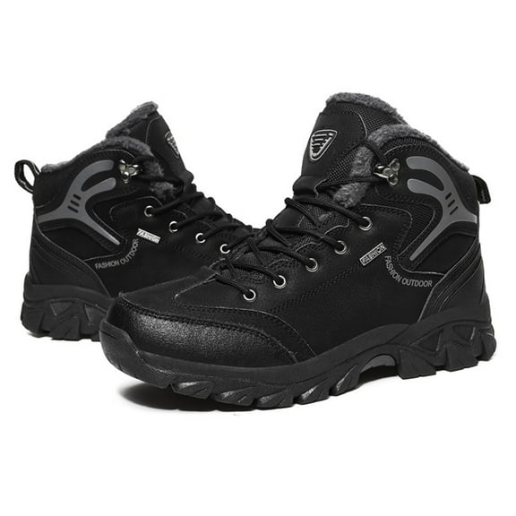 SKIUHS Men's Snow Hiking Boots - High-Top, Warm Fleece & Anti-Slip Design for Outdoor Exploration