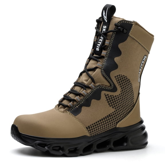 SKIUHS Men's Tactical Work Boots Lightweight Military Style, Comfortable, Durable and Breathable for Outdoors