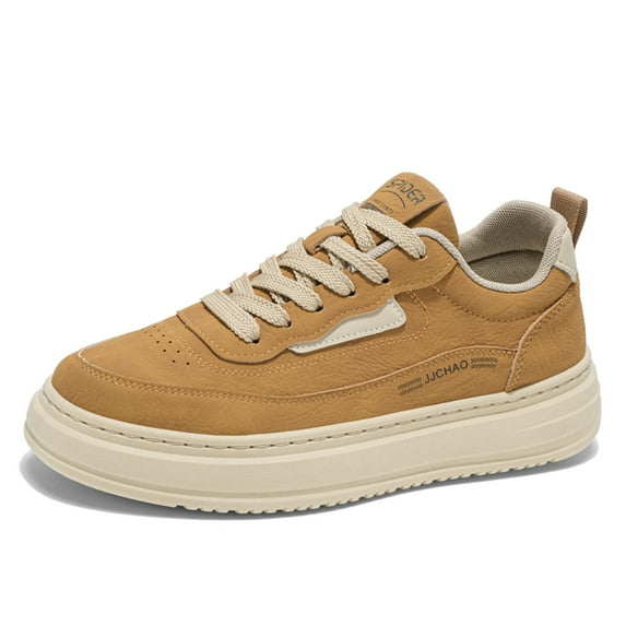 SKIUHS Mens Thick Soled Lace Up Casual Shoes, Fashionable and Comfortable Board Shoes, Essential for Trendy Travel