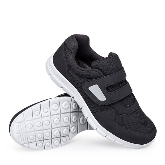 SKIUHS Senior Wide Width Walking Shoes – Roomy Fit with Hook-and-Loop Strap & Non-Slip Sole