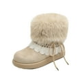thumbnail image 1 of SKIUHS Women's Faux Fur Boots - Furry Fluffy Winter Snow Boots for Women, 1 of 4