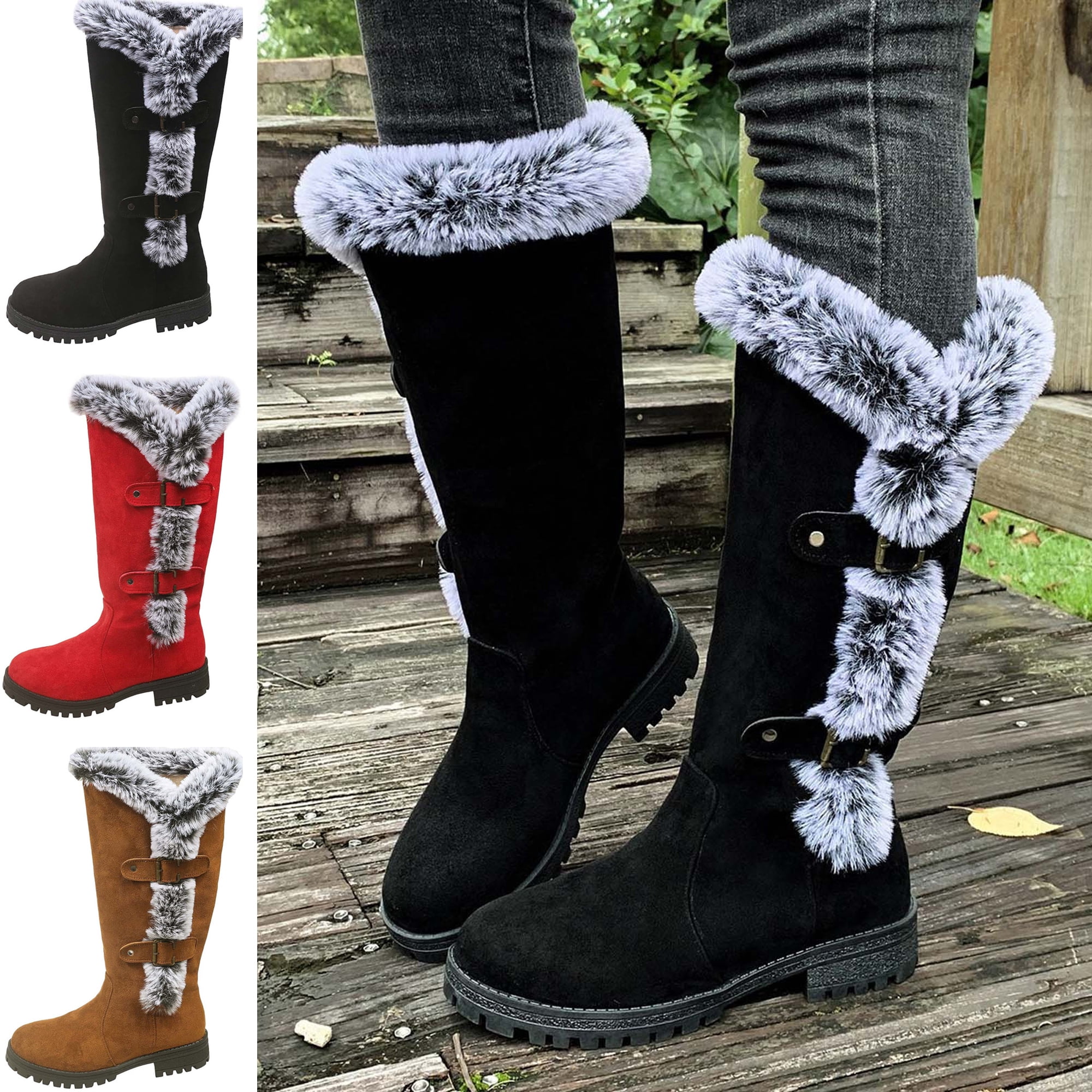 navy blue dress for baby girl Amazon.com | SHIBEVER Winter Boots for Women Waterproof: Womens Snow Boots  - Black Ankle Fur Lined - Cold Weather Size 5 Winter Shoes