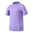 thumbnail image 1 of SKIYLEVZ Men's T-shirts Crew Neck Short Sleeve Moisture Wicking Top Breathable Elastic Athletic Shirt Workout Exercise Athletic Wear Purple L, 1 of 4