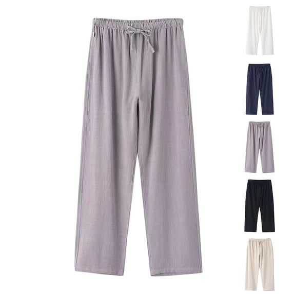 SKIYLEVZ Sweatpants for Men Elastic Long Pants with Side Pockets Drawstring Closure Casual Fitting Pants Plus Size Workout Gym Office Work Pants