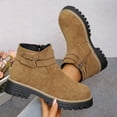 thumbnail image 1 of SKIYLEVZ Warm Boots for Womens Winter Fashion Ankle Boots Warm Cozy Boots with Fleece Lined Thick Flatform Warm Boots Winter Footwear Casual Boots Party Outfit, 1 of 9