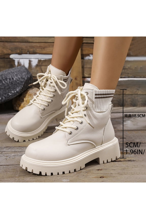Winter Boots Fashion Snow Boots for Women Warm Cozy Boots with Fleece Lined Thick Flatform Warm Boots Office Outdoor Avtivities Cold Weather Footwear