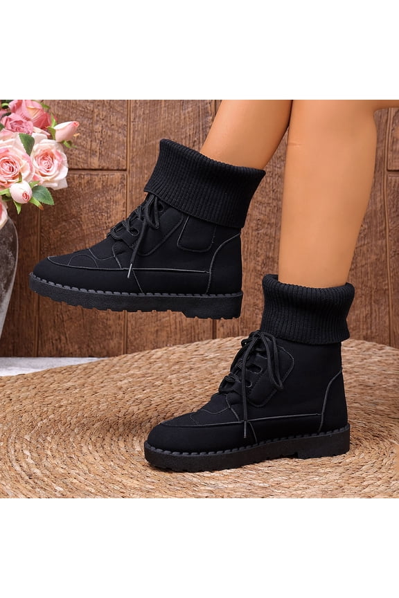 Winter Boots Fashion Snow Boots for Women Warm Cozy Thermal Boots Fleece Lined Shoes with Thick Platform Office Outdoor Avtivities Cold Weather Footwear