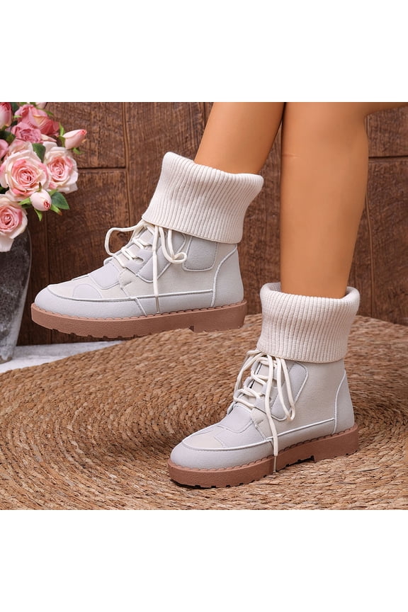 Winter Boots Fashion Snow Boots for Women Warm Cozy Thermal Boots Fleece Lined Shoes with Thick Platform Office Outdoor Avtivities Cold Weather Footwear