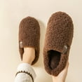 thumbnail image 1 of SKIYLEVZ Winter Fuzzy Slippers for Women House Slippers with Comfortable Soft Arch Fleece Lined Slipper Slip On Footwear Cozy Flat Platform Slipper Winter Fashion Home Slipper, 1 of 8