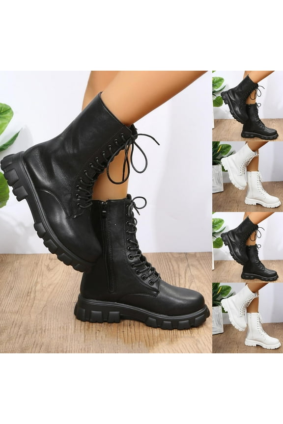 Women's Ankle Boots Everyday Style Waterproof Winter Booties for Everyday & Office Block Heel Stretch Figure Flattering Round Toe Side Zip