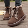 thumbnail image 1 of SKIYLEVZ Women's Ankle Boots Winter Fashion Shoes Thermal Fleece Lined Soft Sole Warm Boots with Side Zipper Casual Solid Outdoor Cold Weather Footwear, 1 of 8