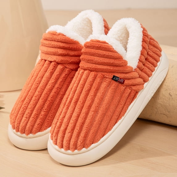 SKIYLEVZ Women's Fuzzy Slippers House Slippers with Comfortable Soft Arch Fleece Lined Slipper Cozy Flat Platform Room Slippers Non-Slide Winter Slipper