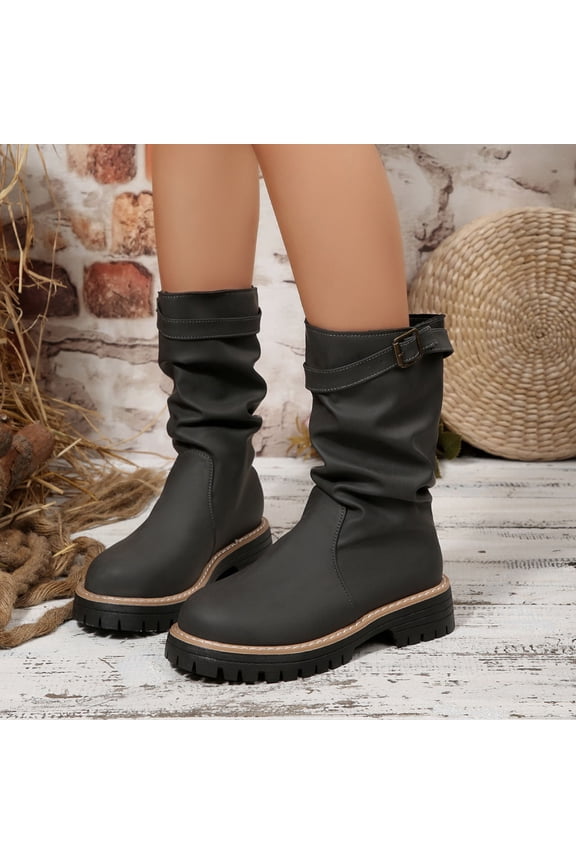 Women's Snow Boots Warm Winter Fashion Boots Thermal Fleece Lined Soft Sole Warm Boots with Side Zipper Cold Weather Daily Outfit Party Club Footwear