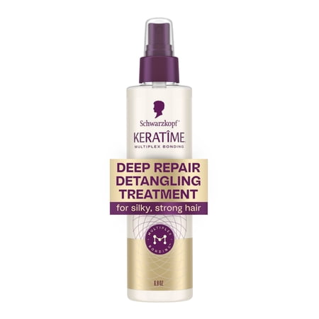 Schwarzkopf KERATIME Deep Repair Detangling Treatment for Dry, Damaged Hair, 6.8 fl oz