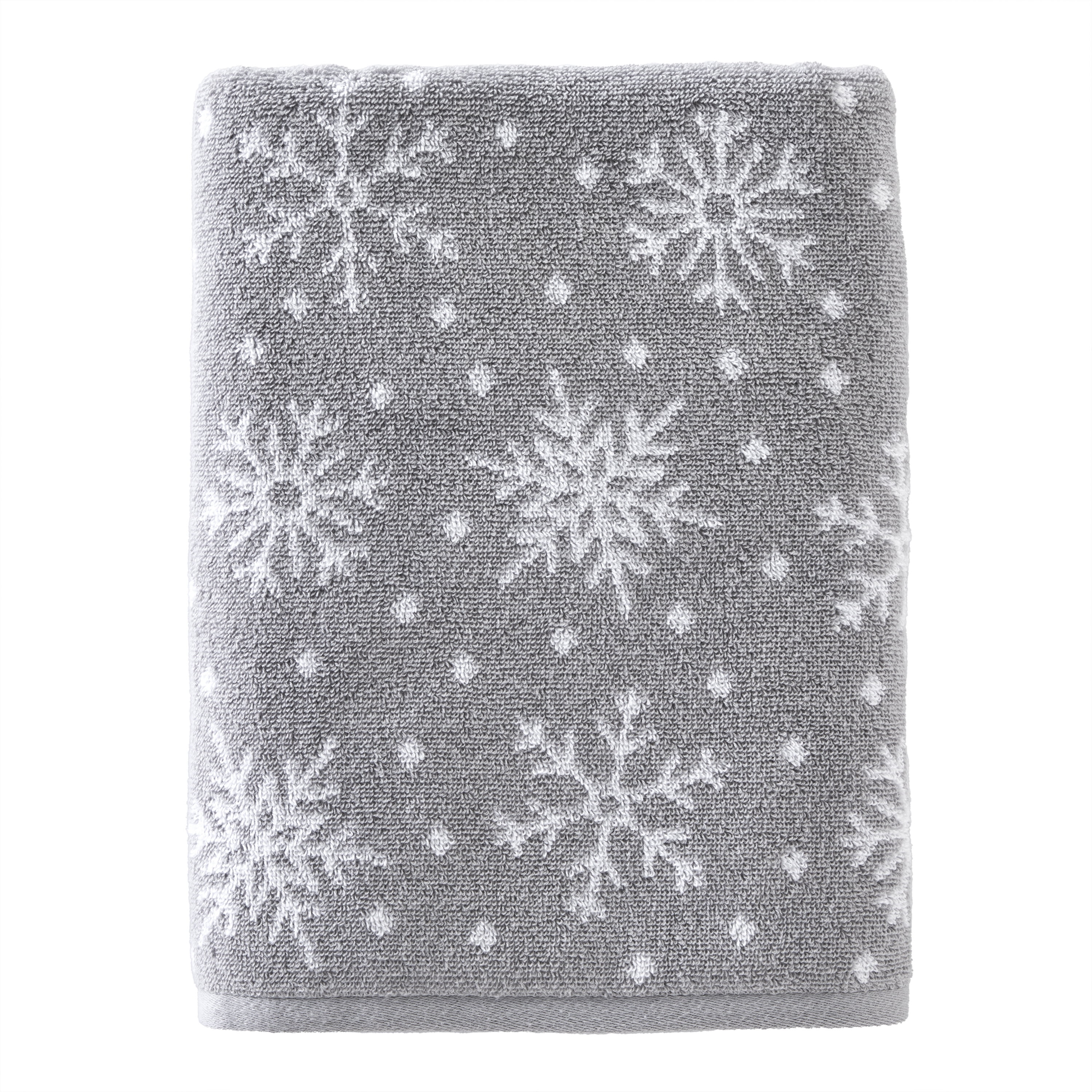 SKL HOME SCATTERED SNOWFLAKES JACQUARD BATH TOWEL