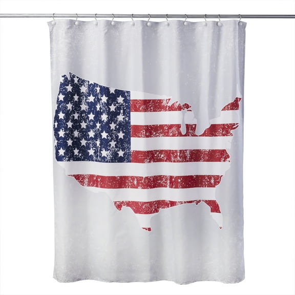 SKL Home American Pride Fabric Shower Curtain in Multi