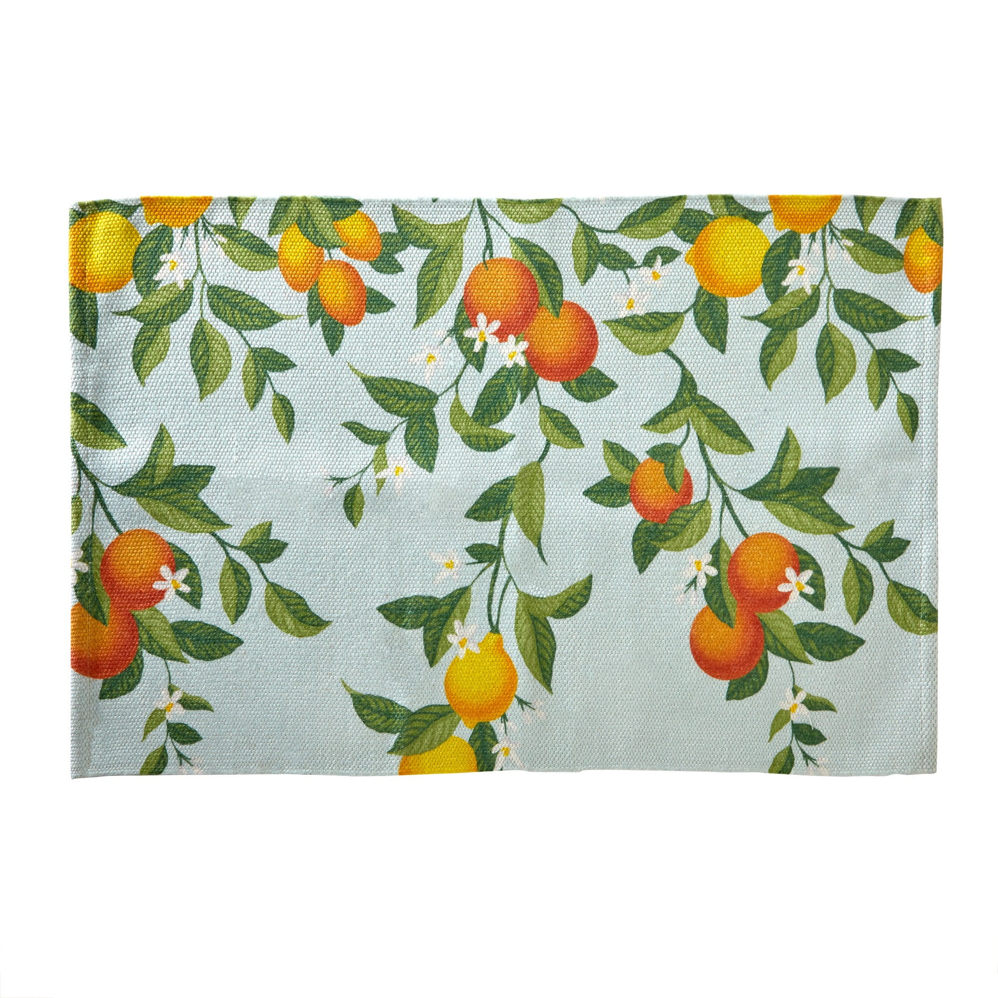 Multicolor Citrus Grove Rectangular Synthetic Kitchen Rug