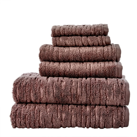 SKL Home Cloudsoft 6 Piece Towel Set- Plum