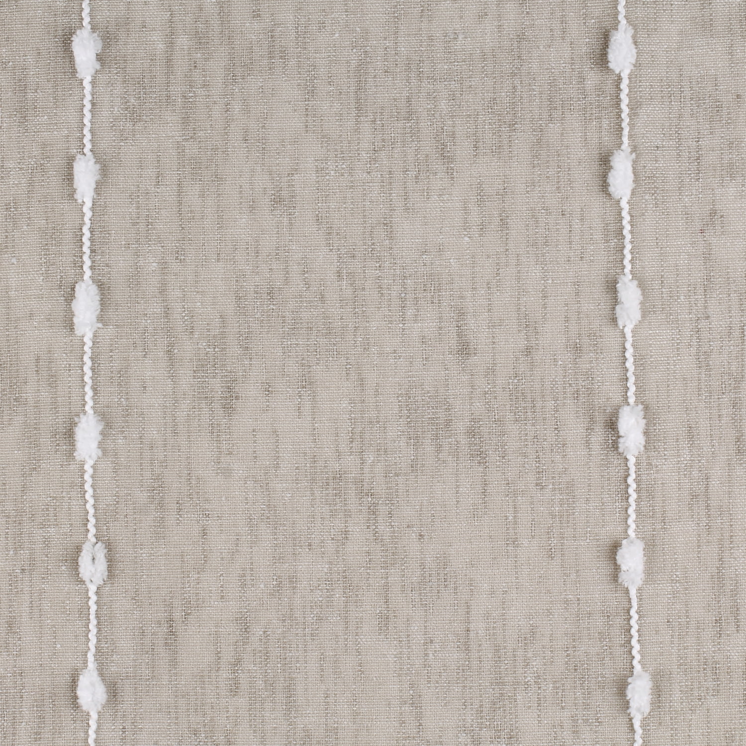 Natural Faux Linen Striped Shower Curtain, 70" x 72"