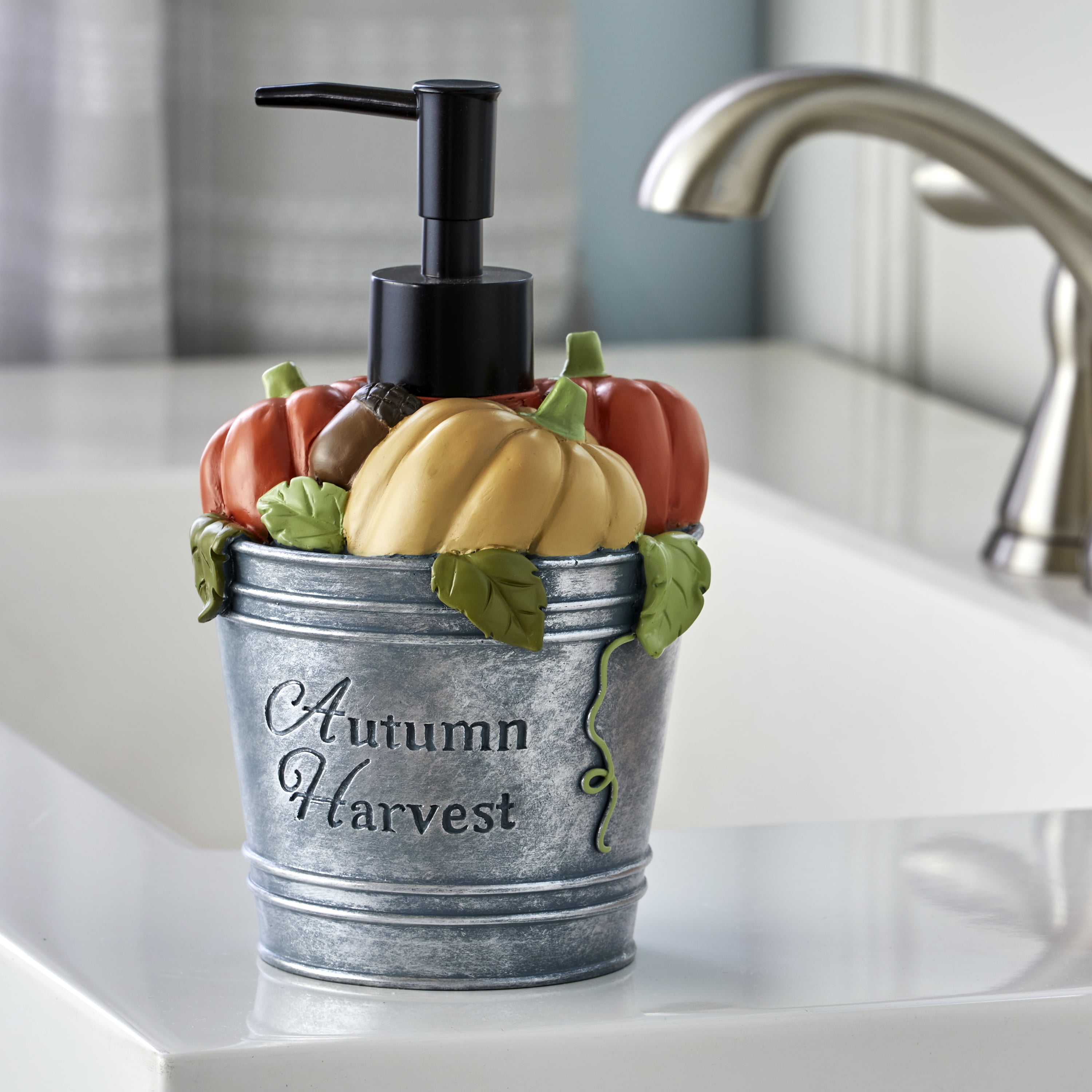 Autumn Harvest Multicolor Pumpkin Soap and Lotion Dispenser