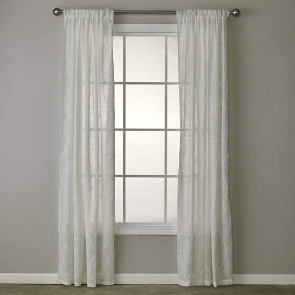 SKL Home Isabella Lace Curtain Panel, White, 52x84