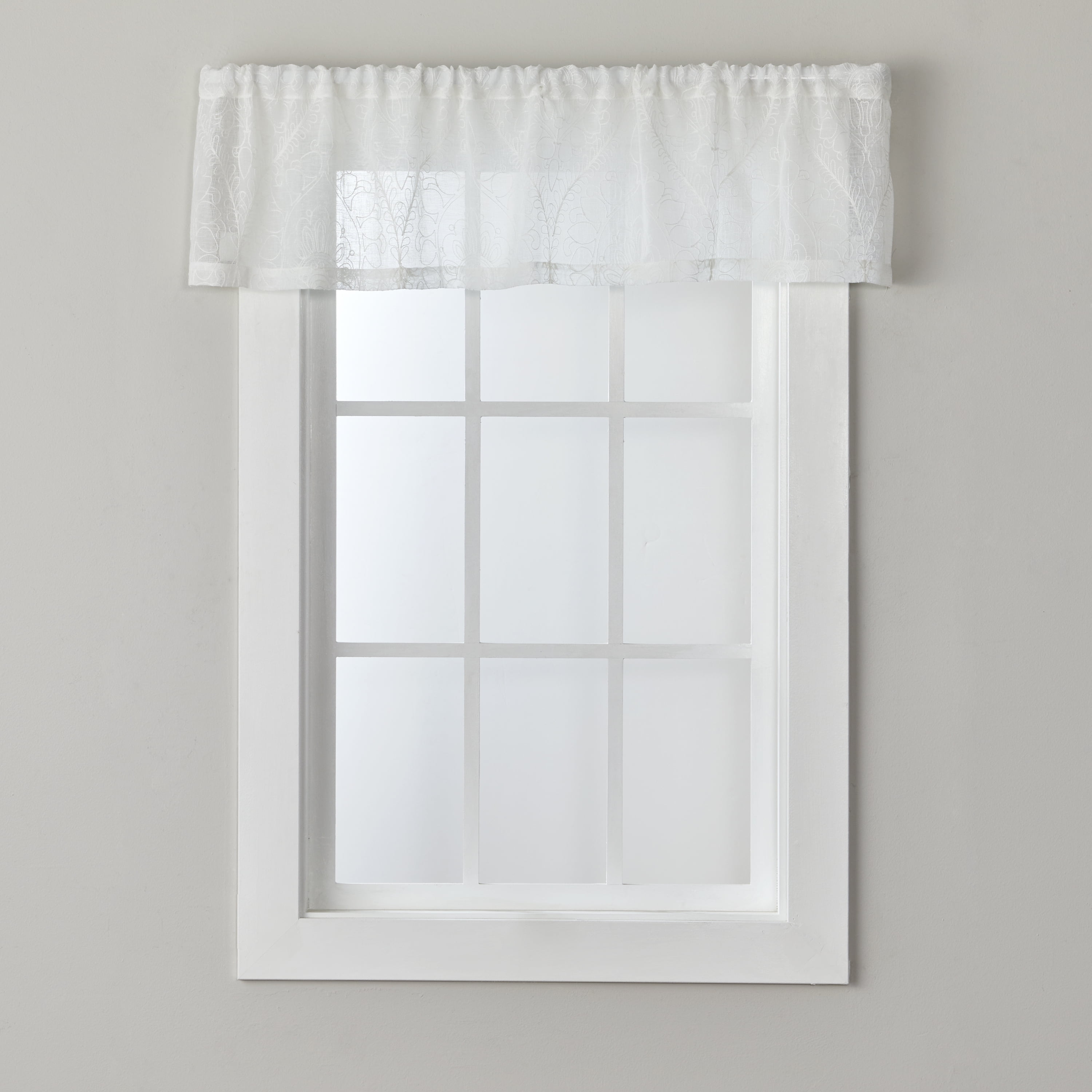 SKL Home Isabella Lace Valance, White, 56x13