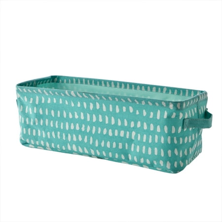 SKL Home Kids Dotty Waves Collapsible Storage Bin, Aqua