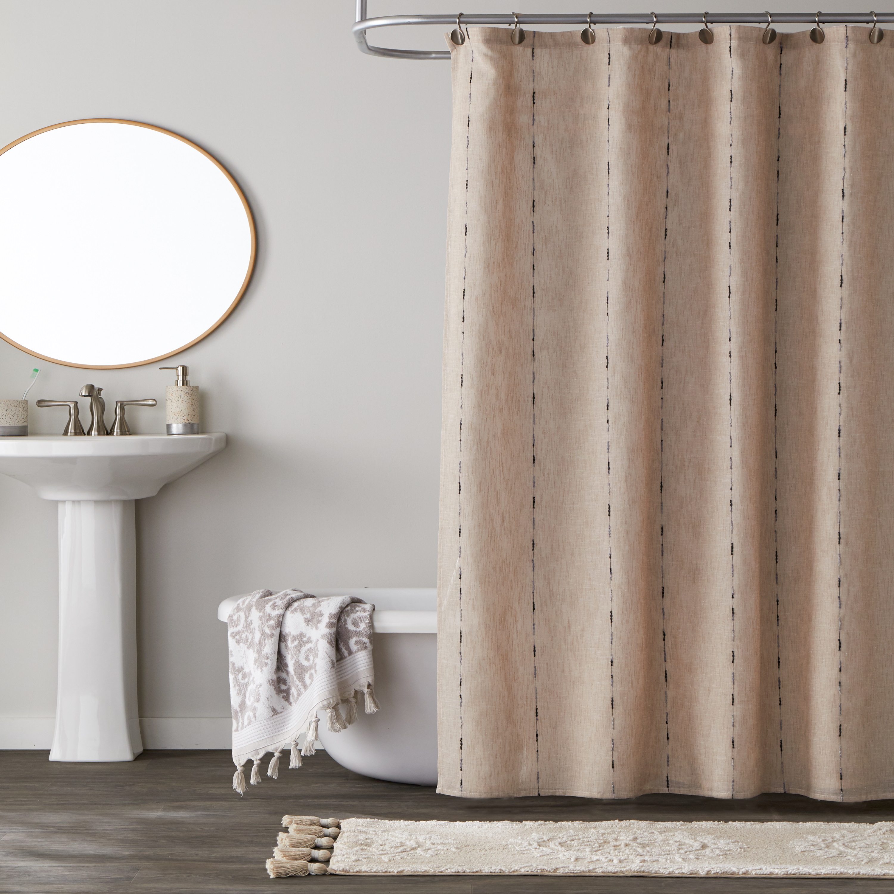 SKL Home Linen Space Dye Shower Curtain