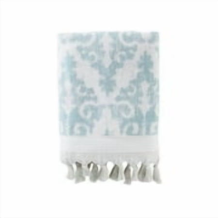 SKL Home Mirage Fringe Bath Towel, Aqua, 28" x 54"