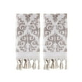 thumbnail image 1 of SKL Home Mirage Fringe Hand Towel (2-Pack), Taupe, 16" x 26", 1 of 6