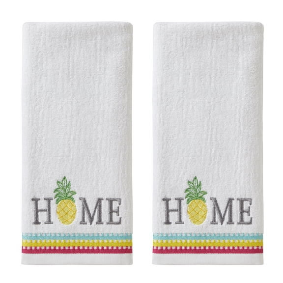 SKL Home Pineapple Home Hand Towel (2-Pack),White