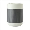 thumbnail image 1 of SKL Home Pinstripe Row Stoneware Toothbrush Holder, Gray, 1 of 7