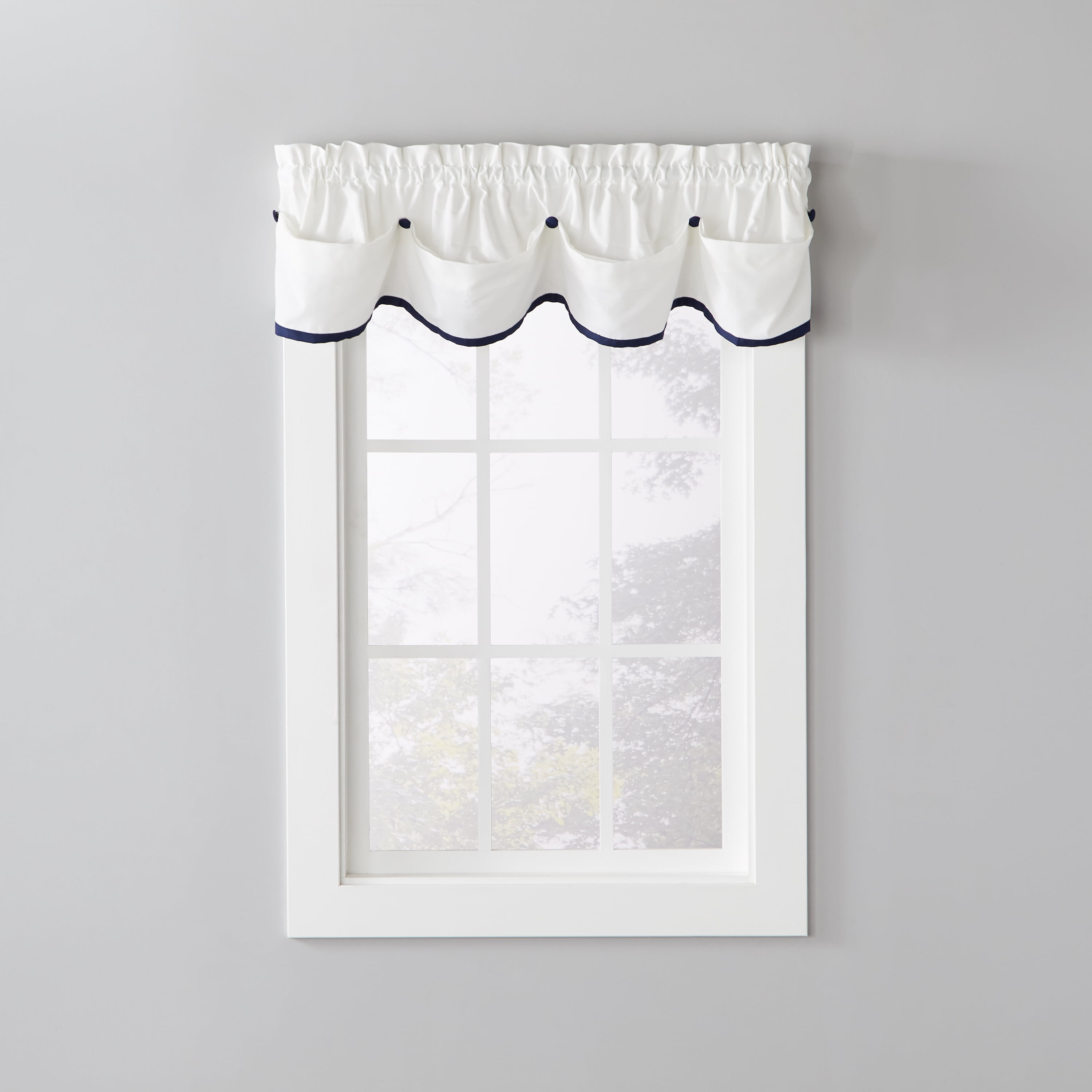 SKL Home Rod Pocket Light Filtering Valance, 58 in x 13 in
