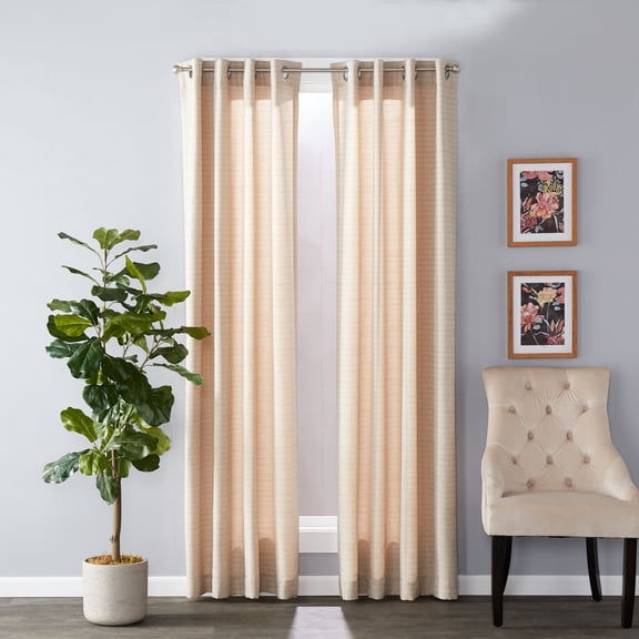 SUNSAFE by SKL Home Maeve Light Filtering Window Curtain Panel with UPF Protection