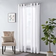 thumbnail image 1 of SKL Home Saturday Knight Ltd Raine Light Filtering Sophisticated SunSafe Window Curtain Panel - 40 x 84, White, 1 of 10