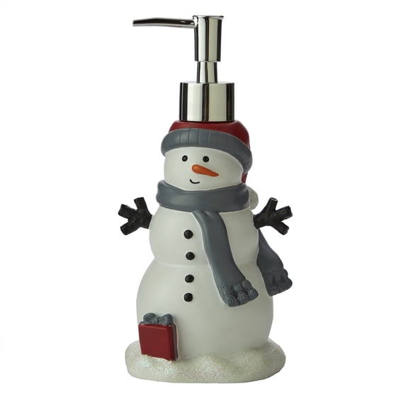 SKL Home Whistler Snowman Soap Dispenser in Dove Gray