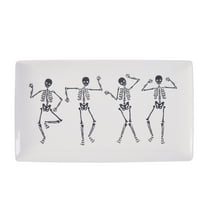 Way to Celebrate Halloween Ceramic Dancing Skeletons Tray