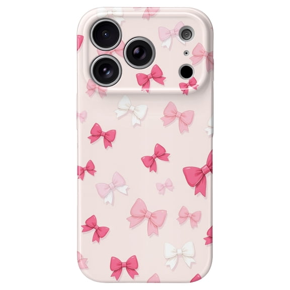 SKLYDDI Aesthetic Pink Bows Case for iPhone 17 Pro Max