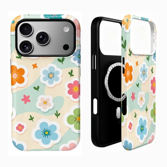 SKLYDDI Cute Aesthetic Floral Case for iPhone 11, Compatible with MagSafe - 174
