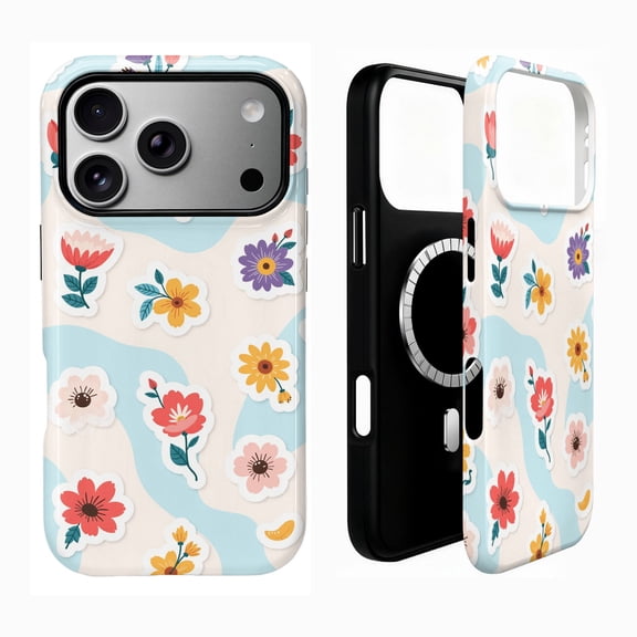 SKLYDDI Cute Aesthetic Floral Case for iPhone 11, Compatible with MagSafe - 177