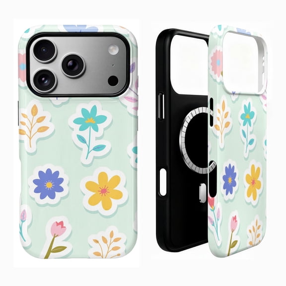SKLYDDI Cute Aesthetic Floral Case for iPhone 11, Compatible with MagSafe
