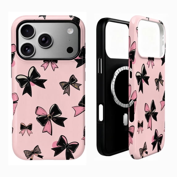 SKLYDDI Cute Pink Bows Case for iPhone 13, Compatible with MagSafe - 211