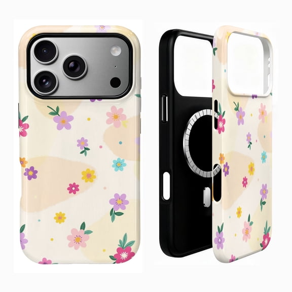 SKLYDDI Cute Pink Floral Case for iPhone 11, Compatible with MagSafe - 232