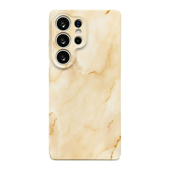 SKLYDDI Multicolor Abstract Marble for Galaxy A11 Case - Beige-Gold Veins, TPU Flexible, Sophisticated Aesthetic