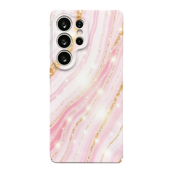 SKLYDDI Multicolor Abstract Pink and Gold Glitter for Galaxy A31 Case - Elegant Sparkle Design, TPU, Flexible, Everyday Protection, Aesthetic Cute